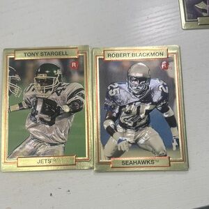 NFL Gold and Silver Player Cards - Jets and Seahawks